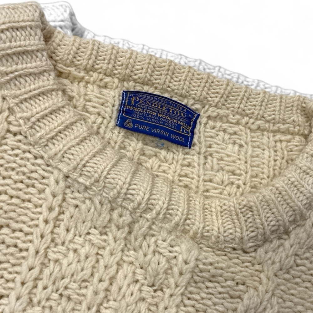 Pendleton Ivory Cable Knit Sweater - Picture 3 of 5